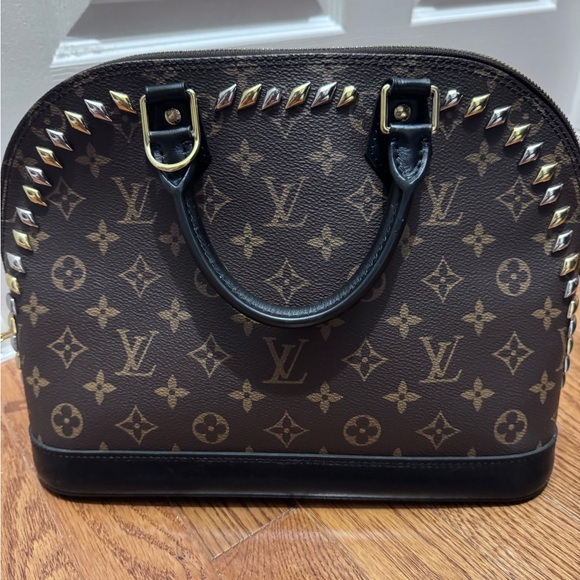 Louis Vuitton Monogram Macassar Alma Studded PM Bag - Picture 2 of 6